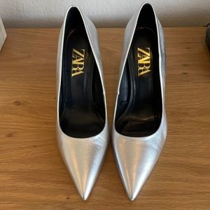 Zara Silver Pumps
